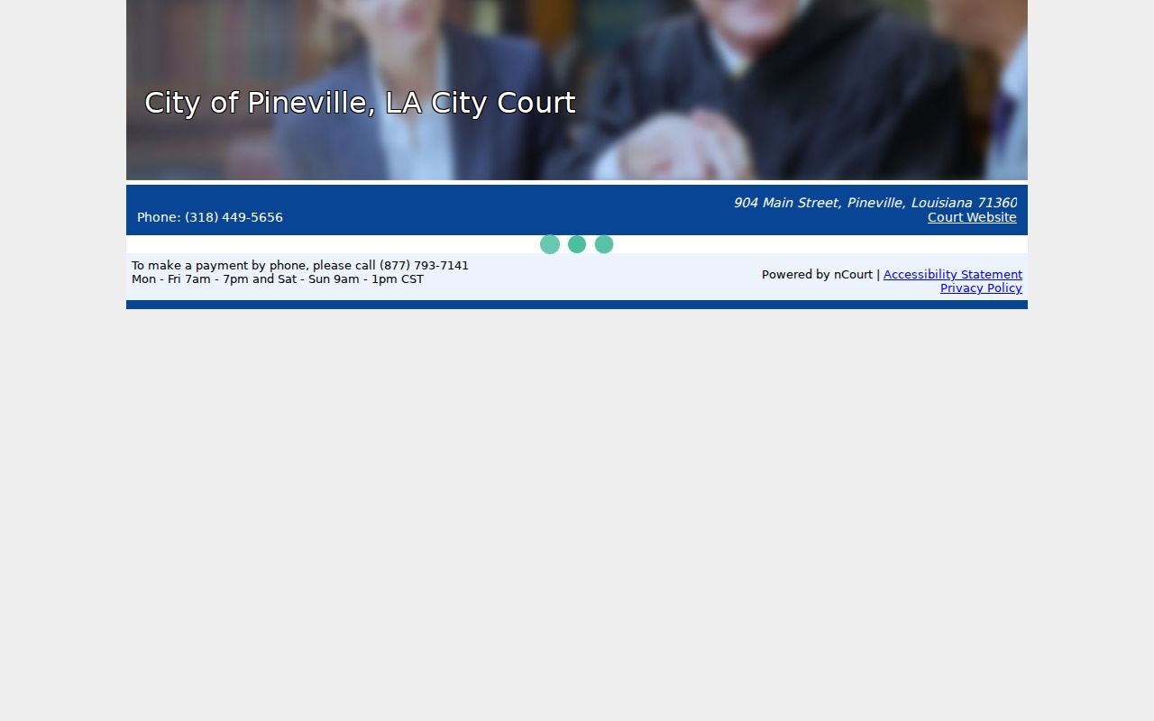 Pineville traffic court docket nCourt payment source image